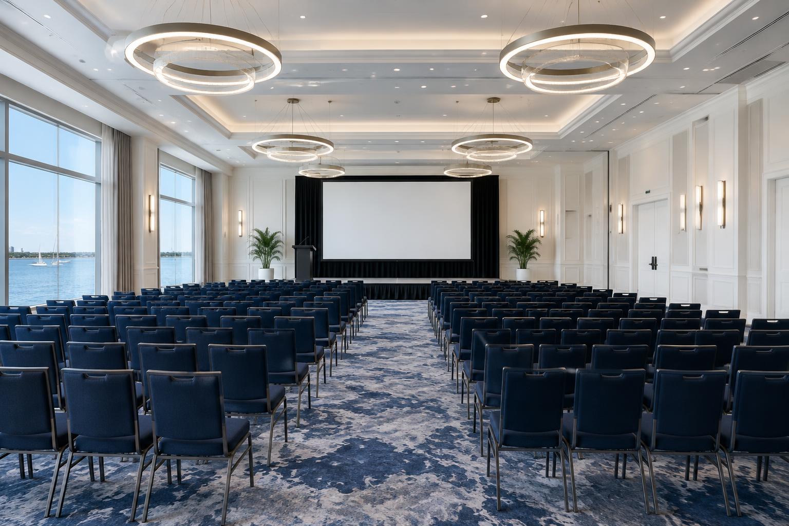 A theatre-style event space visualization